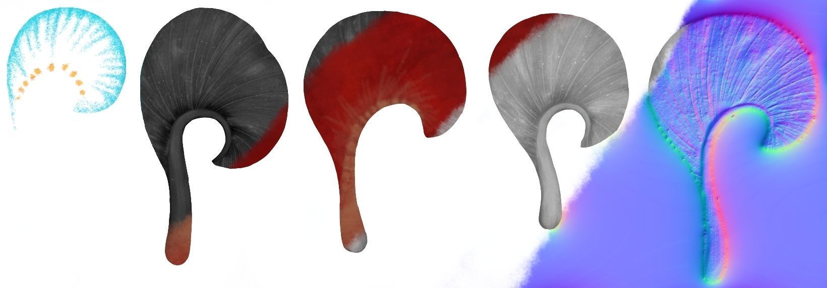 Glowing alien herbs 2 Low-poly 3D model_11