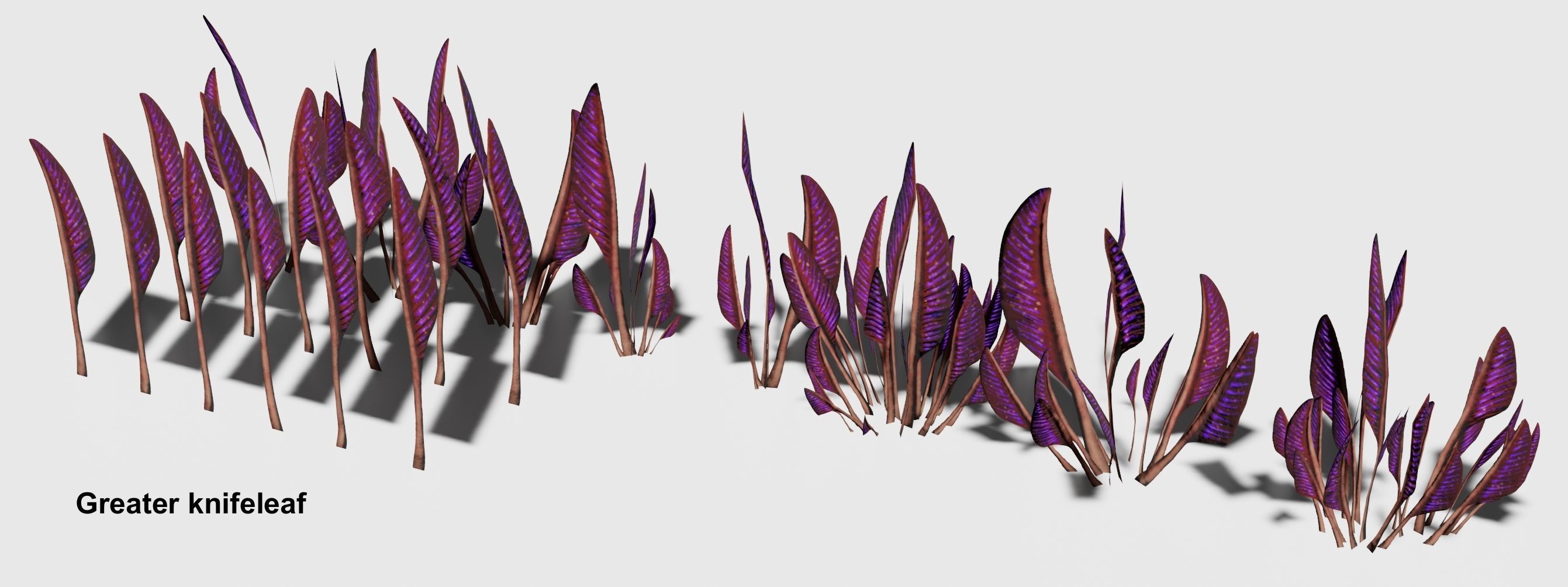 Glowing alien herbs 2 Low-poly 3D model_5
