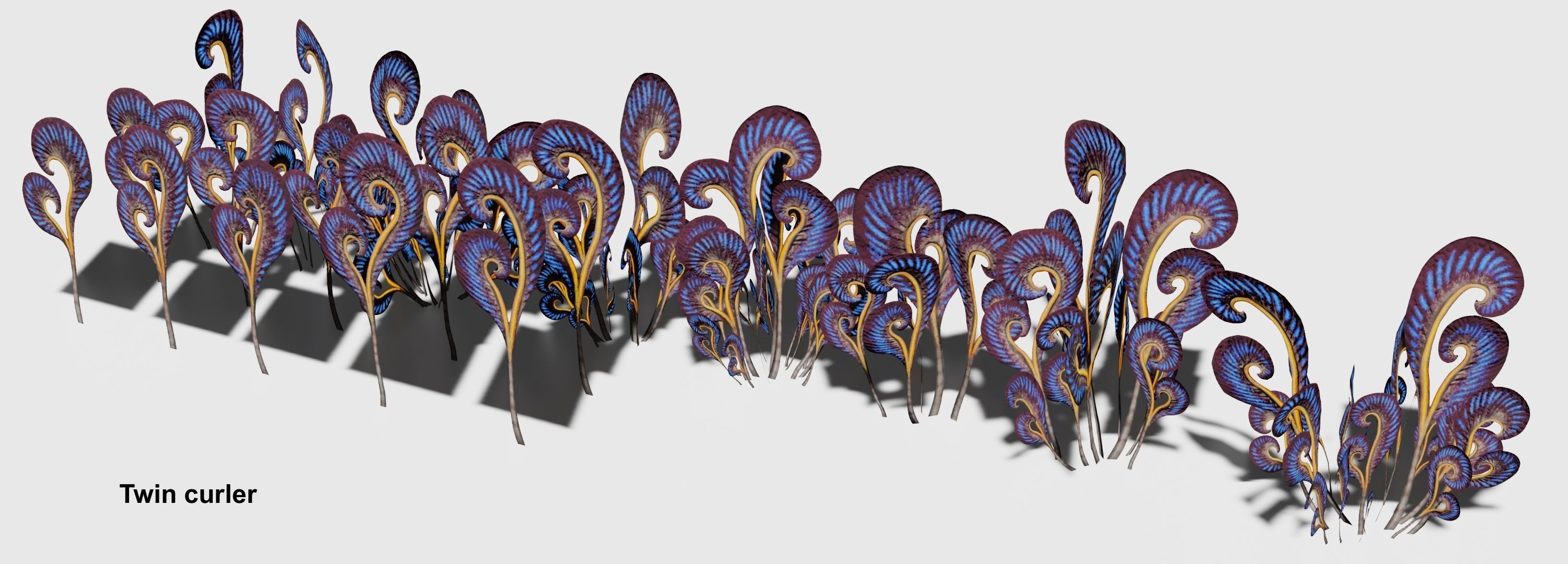 Glowing alien herbs 2 Low-poly 3D model_8