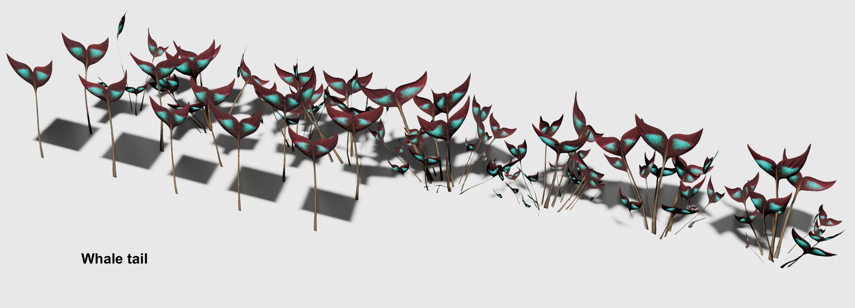 Glowing alien herbs 2 Low-poly 3D model_9