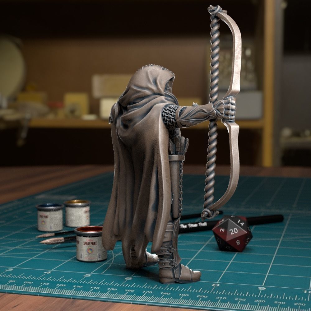 Elf Archer 04 - Presupported 3D print model_3