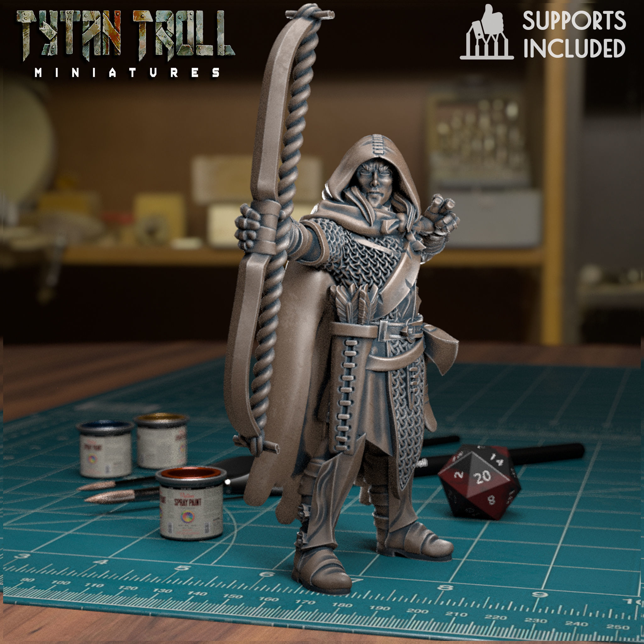 Elf Archer 04 - Presupported 3D print model_4