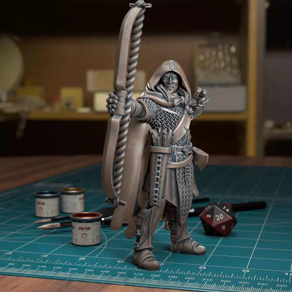 Elf Archer 04 - Presupported 3D print model_0