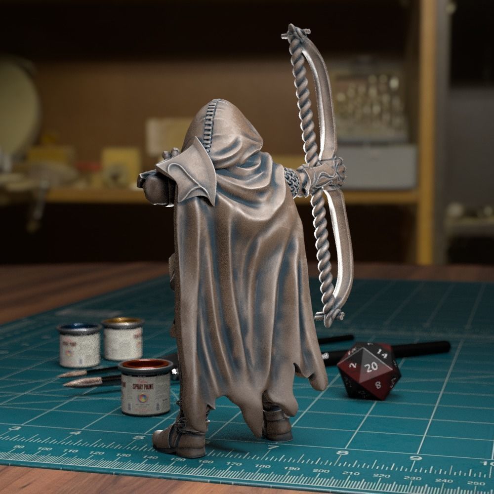 Elf Archer 04 - Presupported 3D print model_2