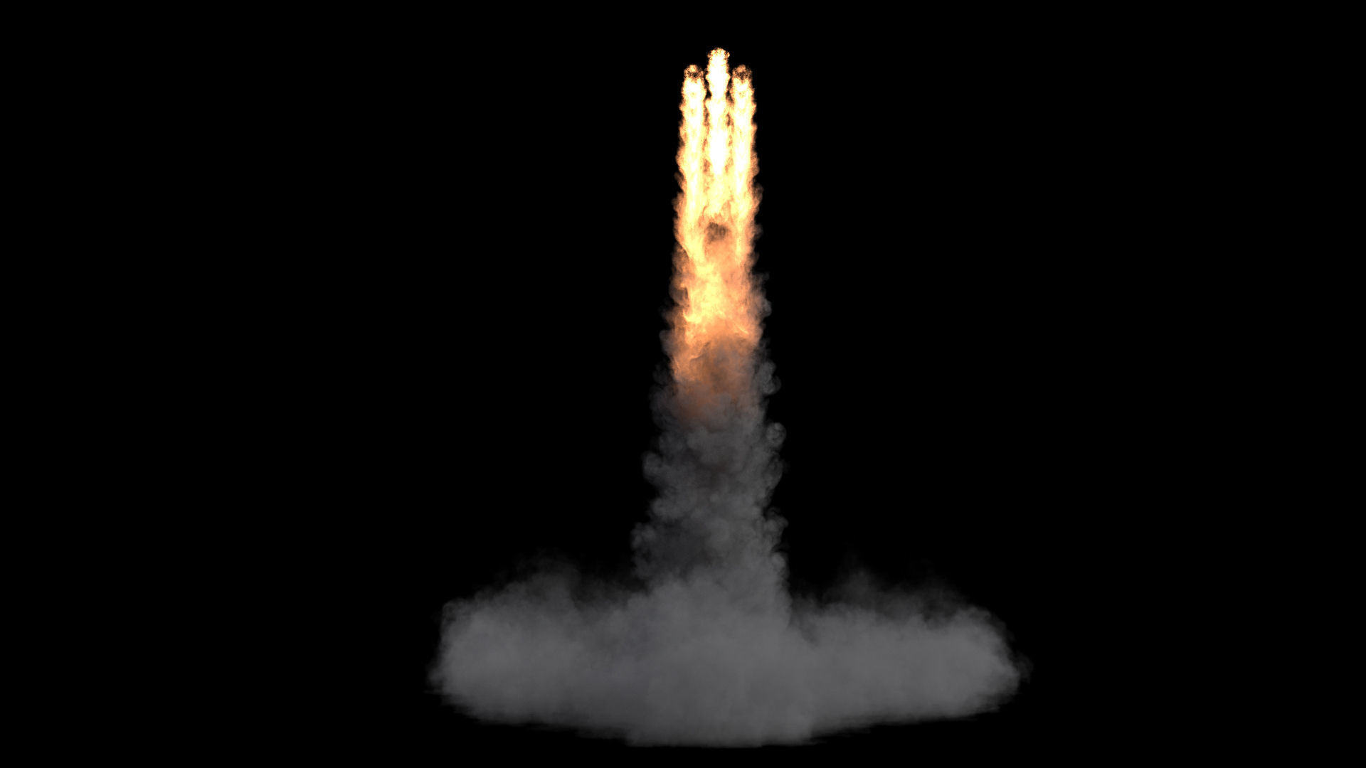 Space Shuttle Launch Smoke VDB 3D model_1