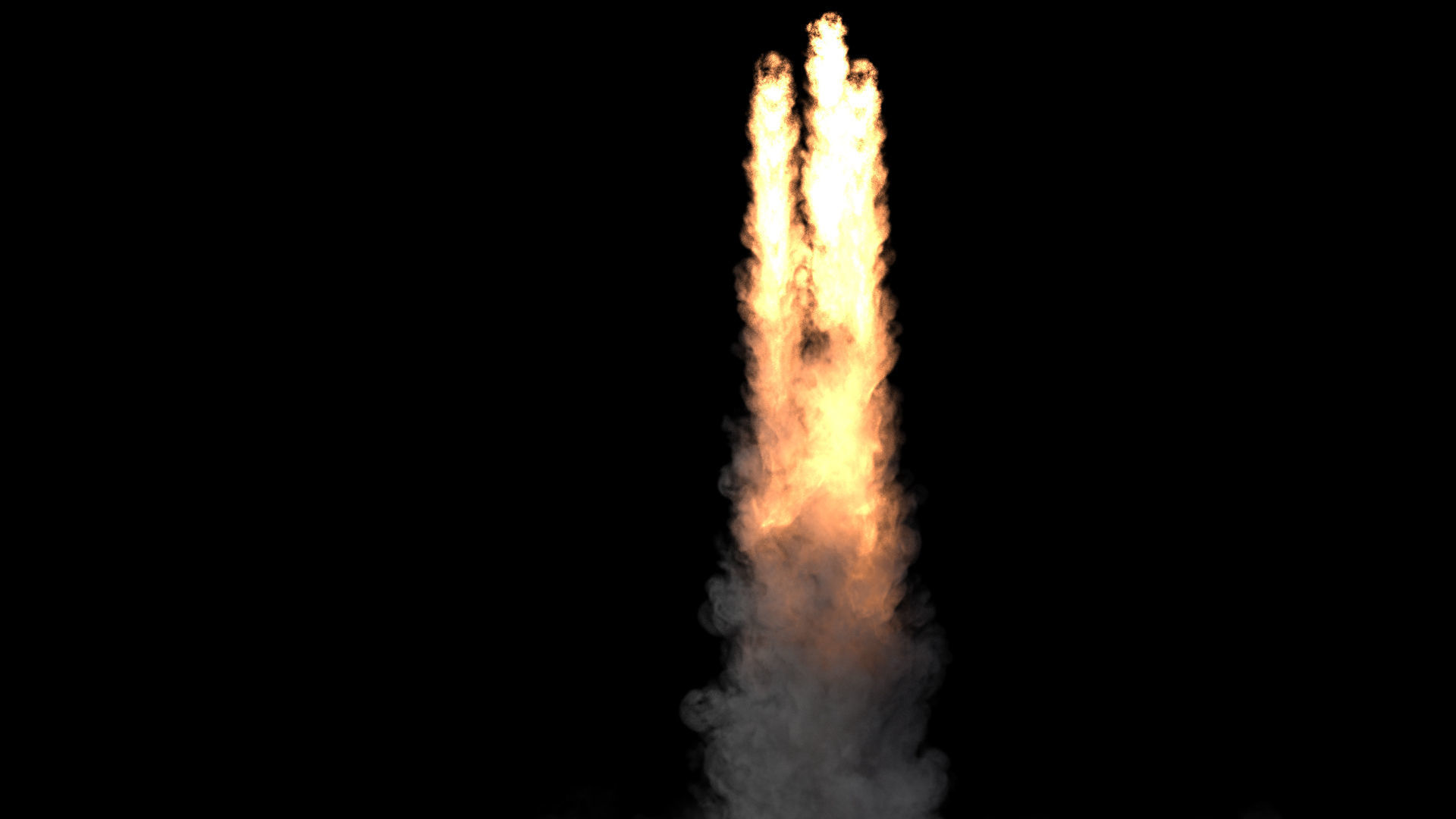 Space Shuttle Launch Smoke VDB 3D model_3