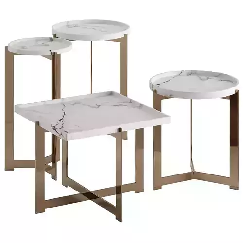 Fendi Ripple Coffee Table Set1 Low-poly 3D model