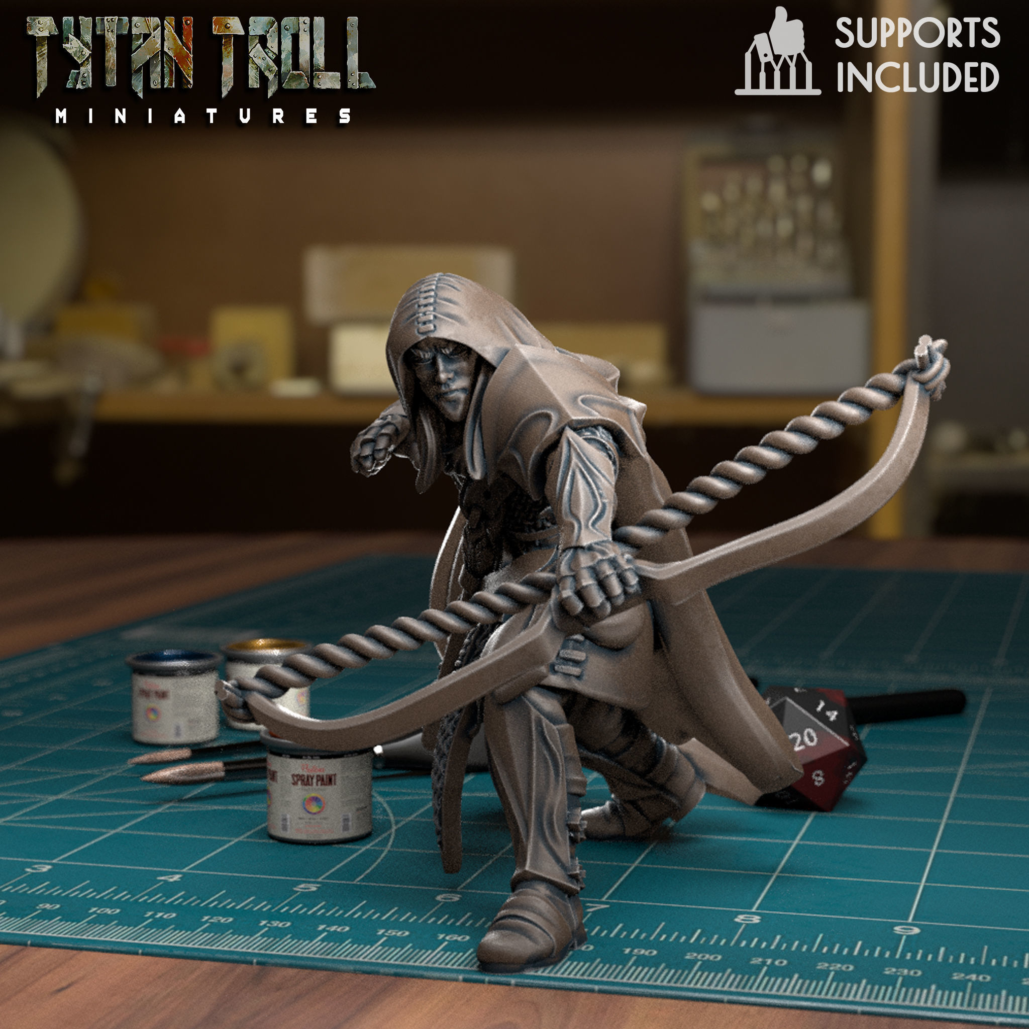 Elf Archer Pack - Presupported 3D print model_2