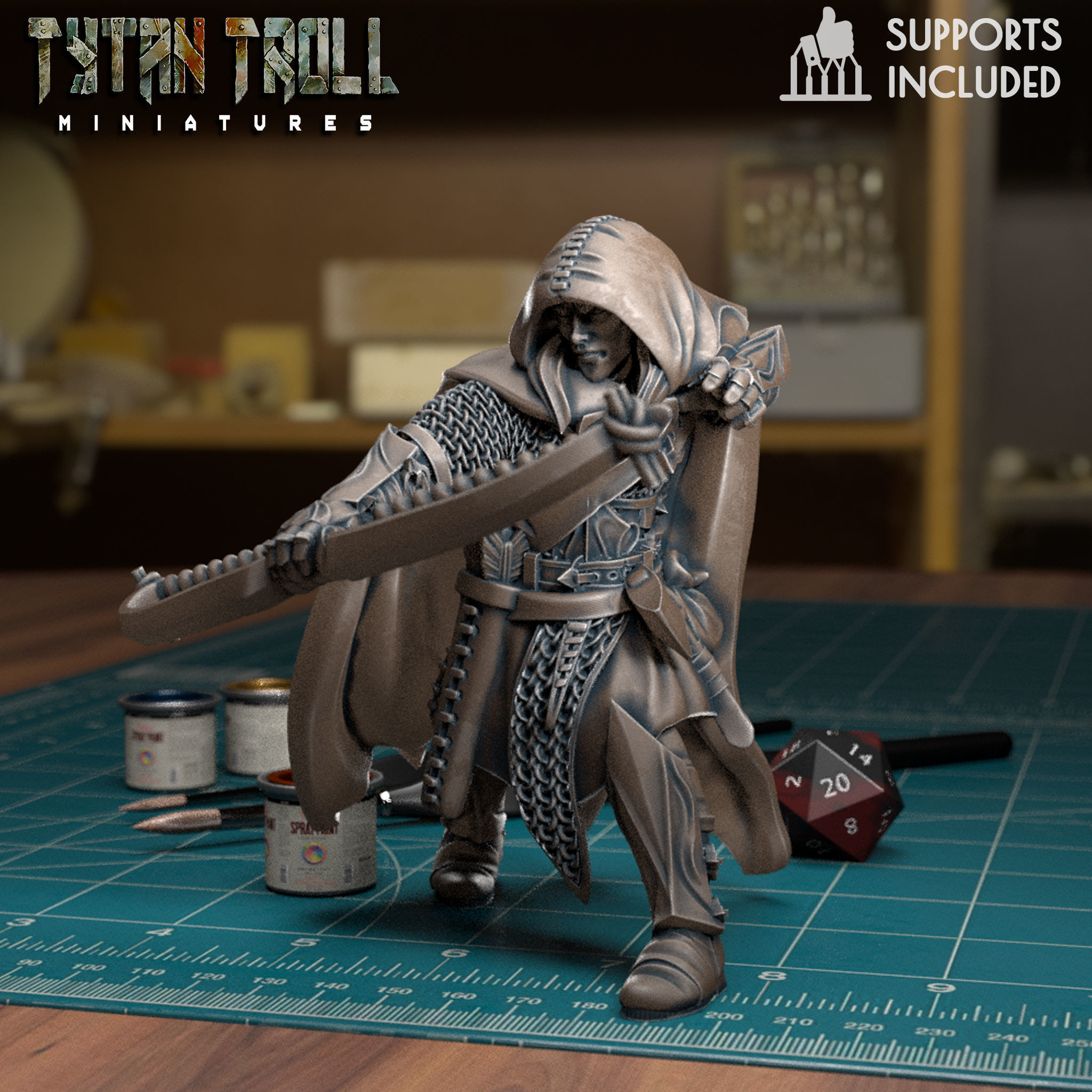 Elf Archer Pack - Presupported 3D print model_3