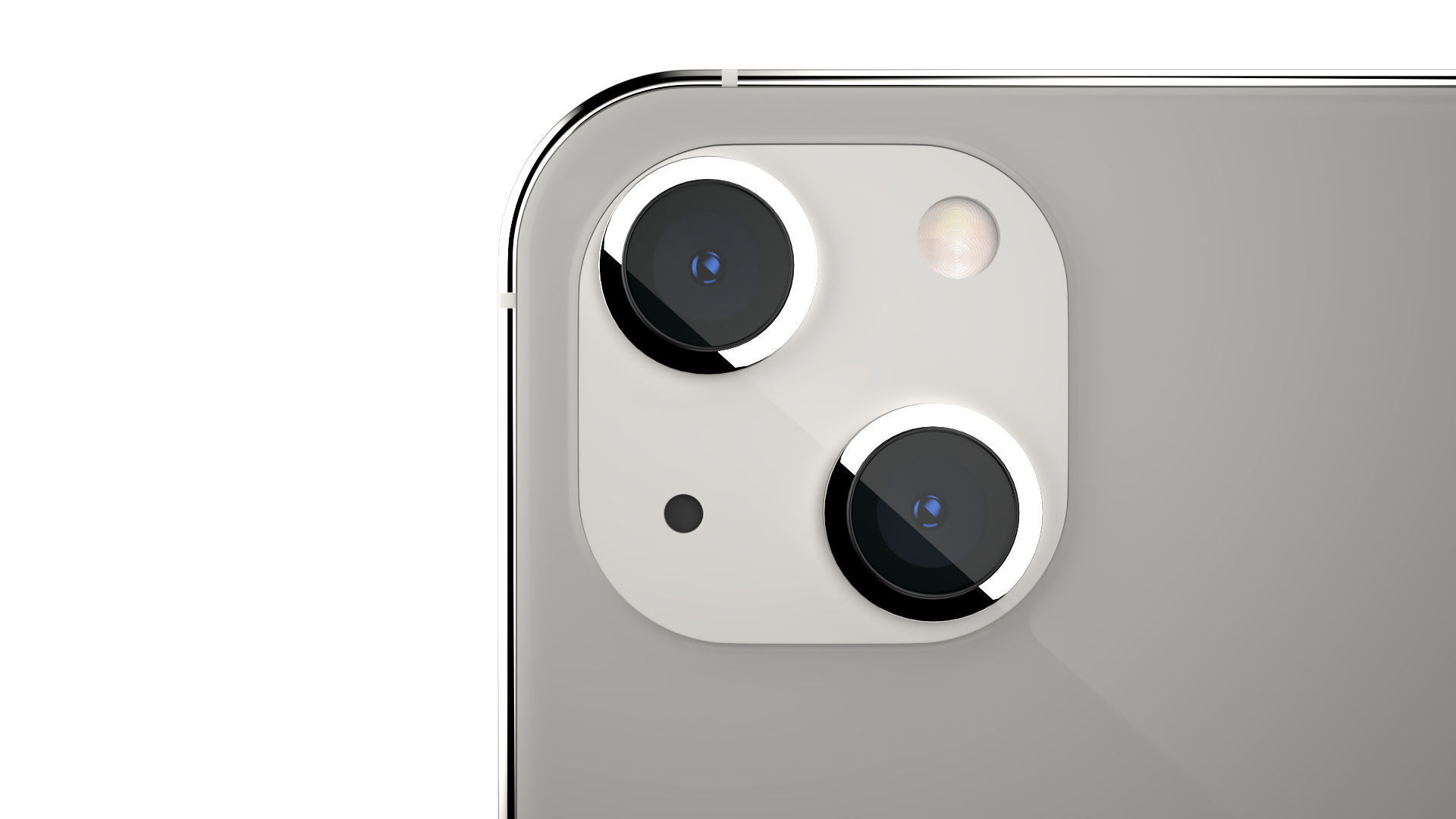 Apple iPhone 13 Starlight Low-poly 3D model_5