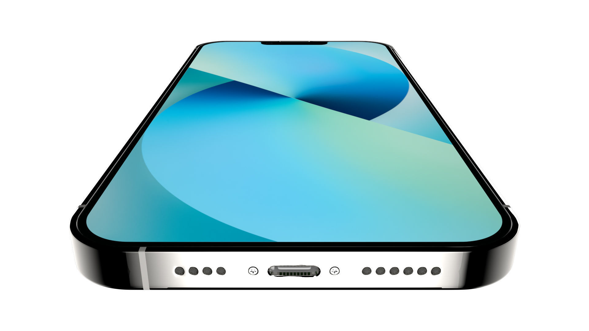 Apple iPhone 13 Starlight Low-poly 3D model_7