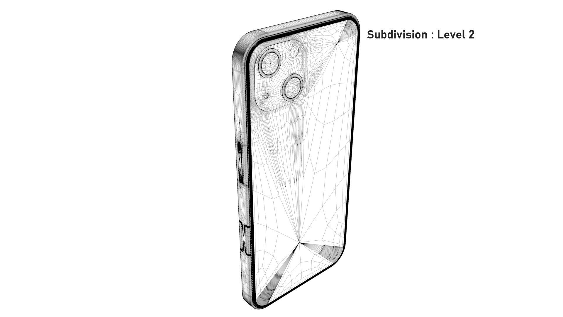 Apple iPhone 13 Starlight Low-poly 3D model_20