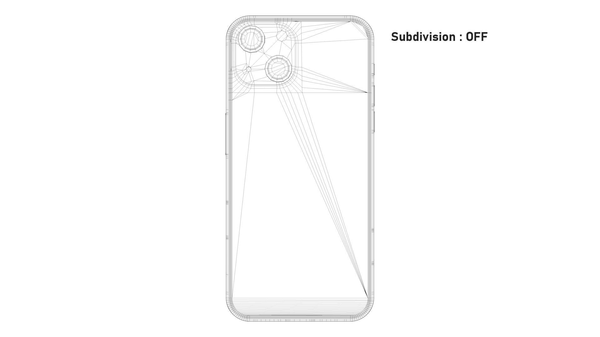 Apple iPhone 13 Starlight Low-poly 3D model_11