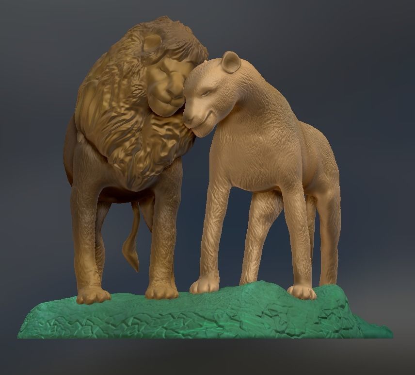 Sculpture of Lions from LION KING story 3D print model_2