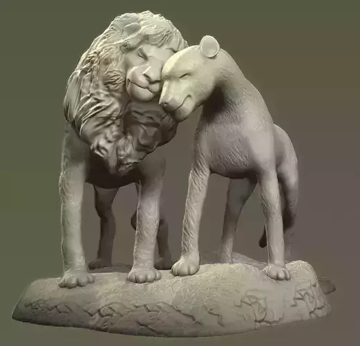 Sculpture of Lions from LION KING story