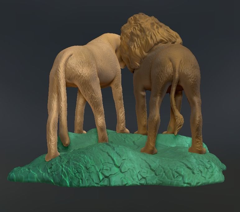 Sculpture of Lions from LION KING story 3D print model_9