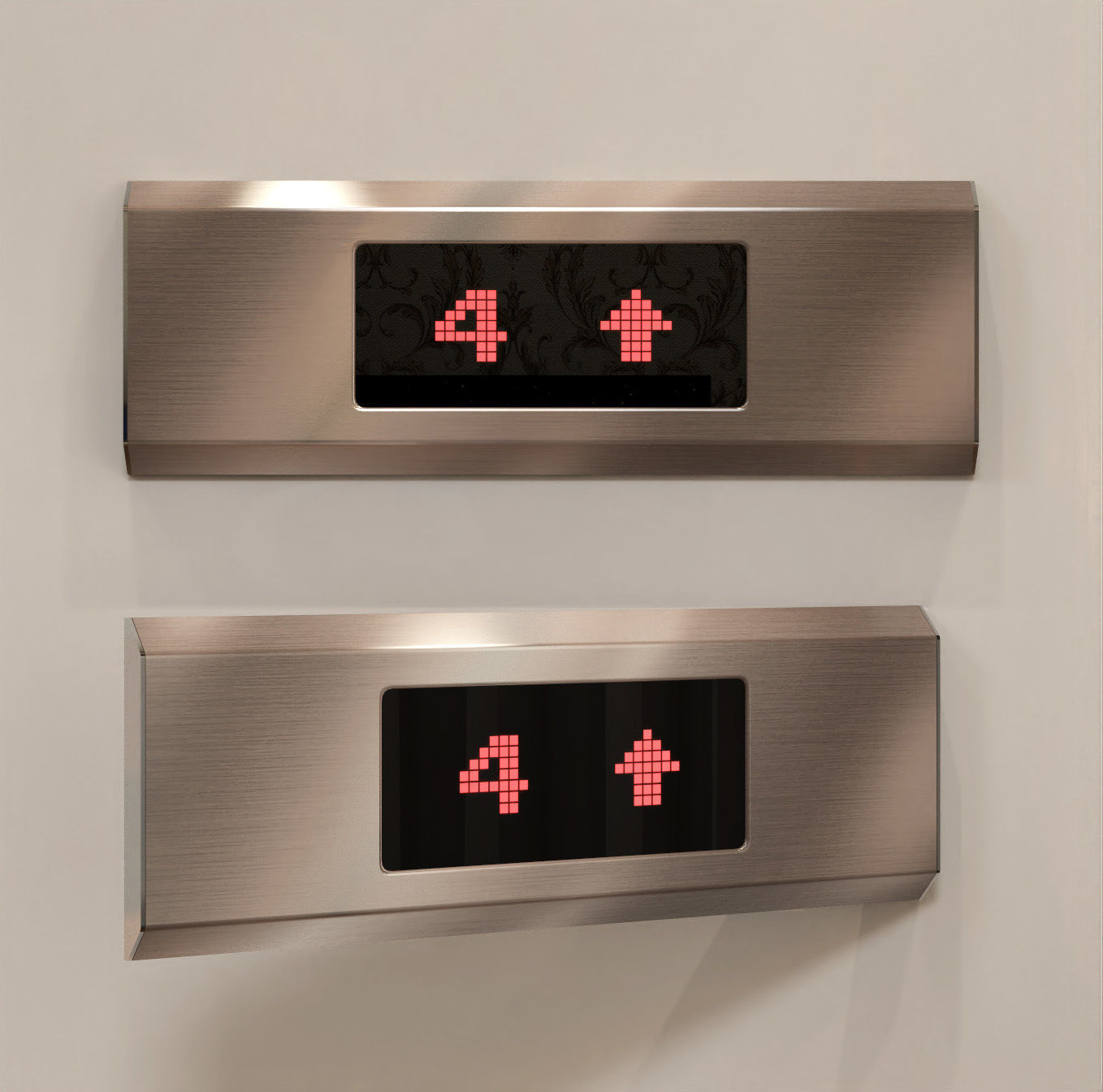 GoldenLines Elevator control panels Free 3D model_8