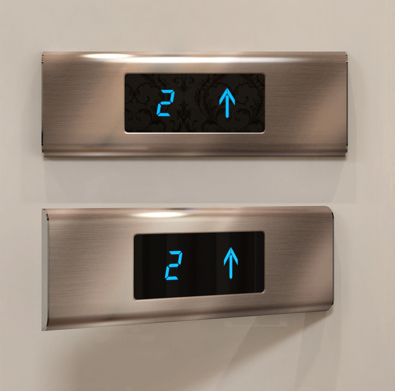 GoldenLines Elevator control panels Free 3D model_9