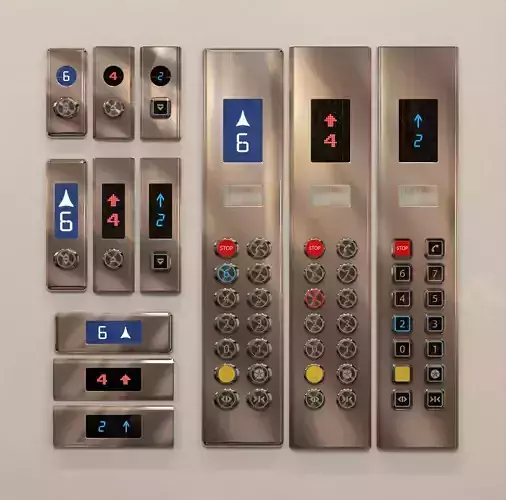 GoldenLines Elevator control panels Free 3D model