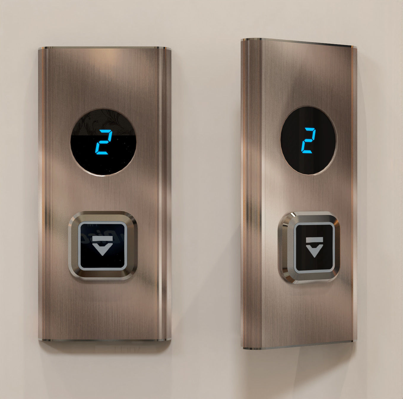 GoldenLines Elevator control panels Free 3D model_3