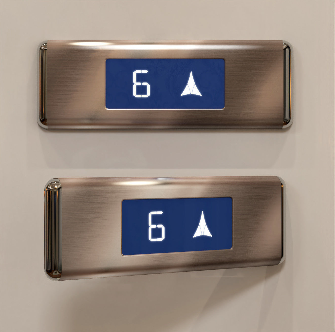 GoldenLines Elevator control panels Free 3D model_7