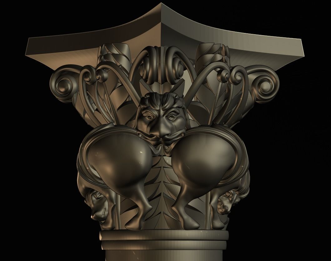 CAPITAL of the Lions FROM Basilique Saint-Sernin de Toulouse 3D print model_5