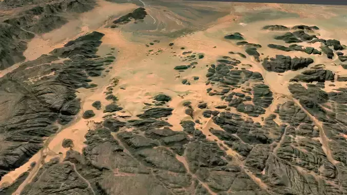 Mountain landscape Tasili Park Algeria