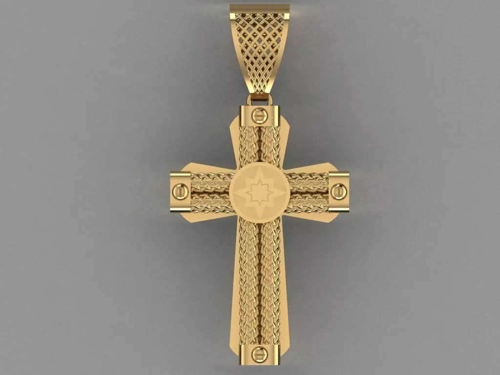 Cross necklace 492 3D print model_0