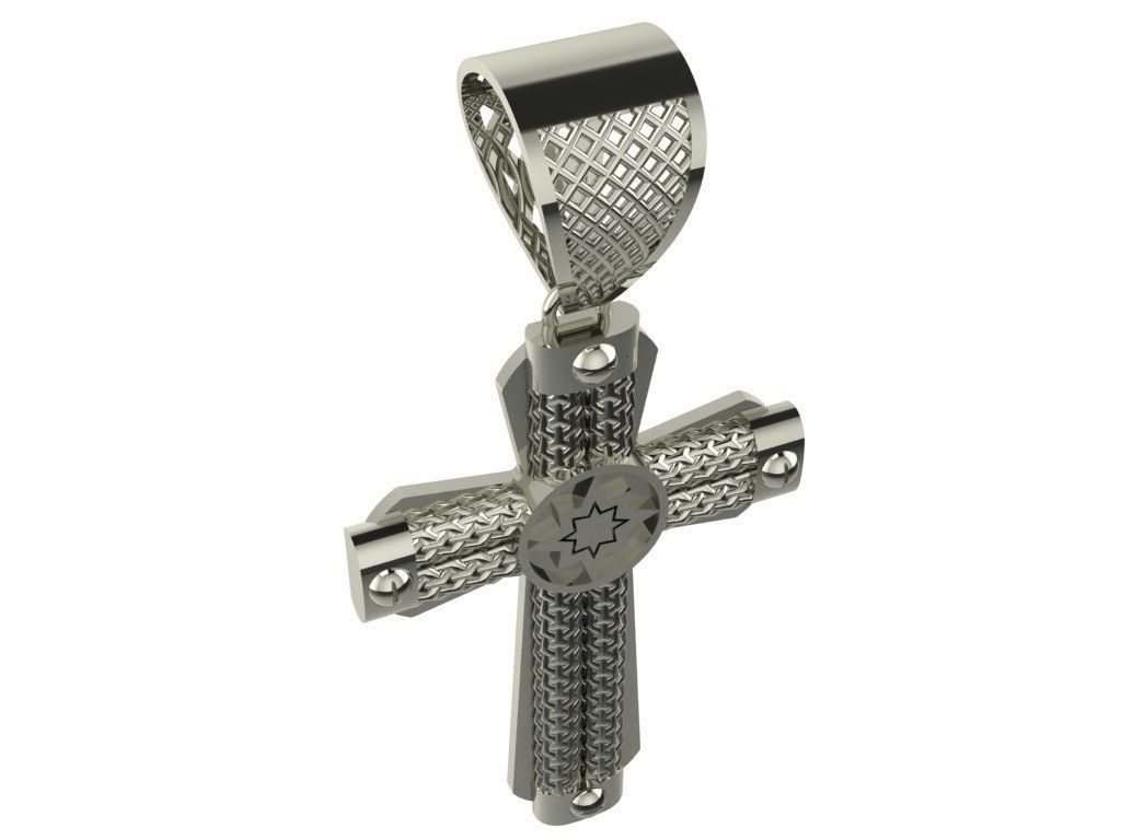 Cross necklace 492 3D print model_1