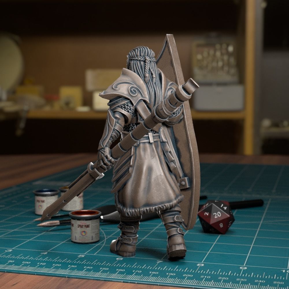Elf Spearman 01 - Presupported 3D print model_2