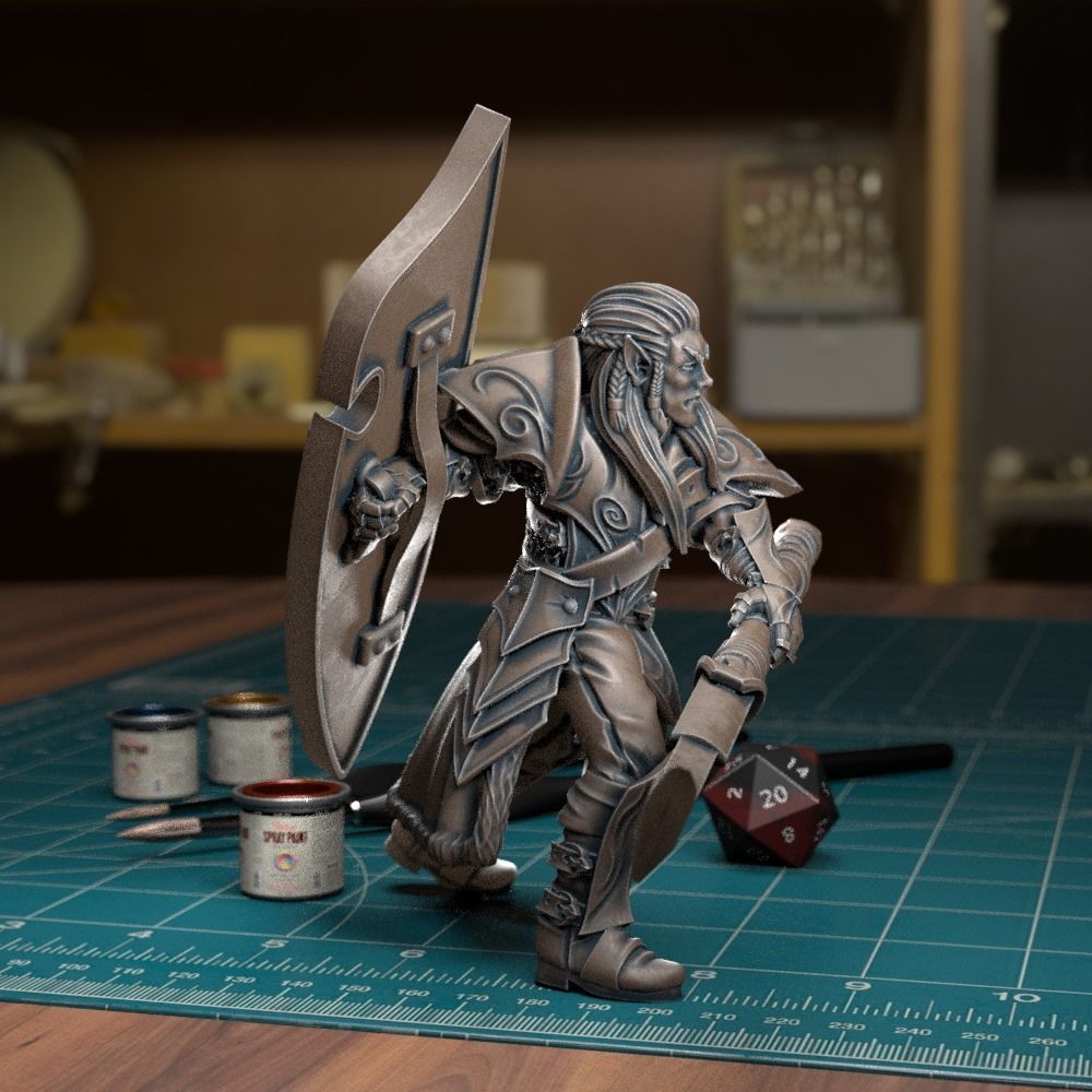 Elf Spearman 03- Presupported 3D print model_4