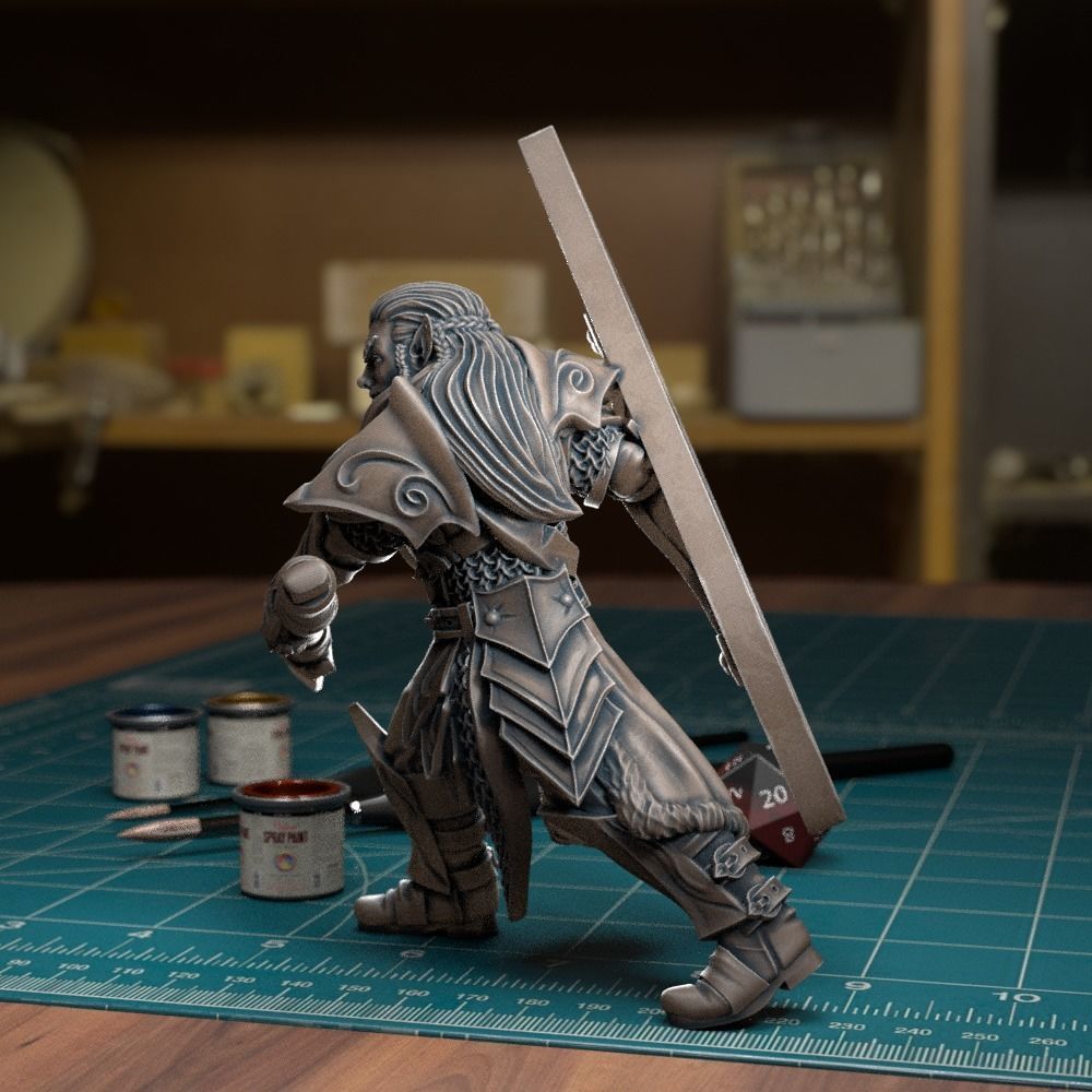 Elf Spearman 03- Presupported 3D print model_2