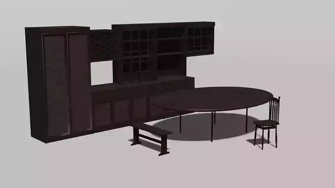3D Dining room furnitures