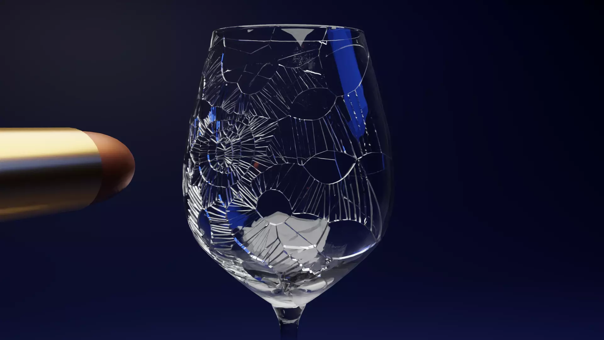 bullet wine glass Free 3D model