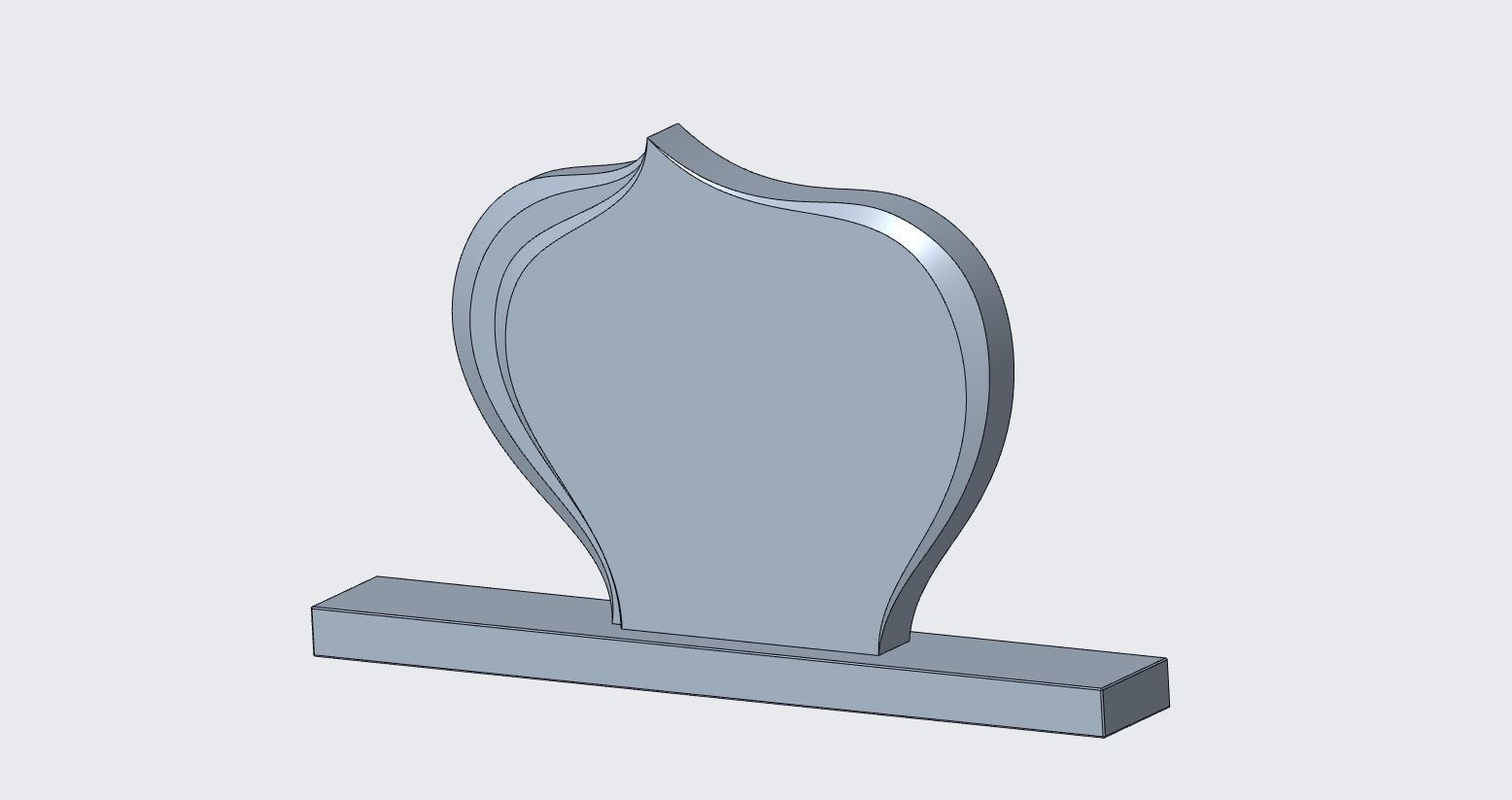 Headstone 30 - real dimensions 3D model_2