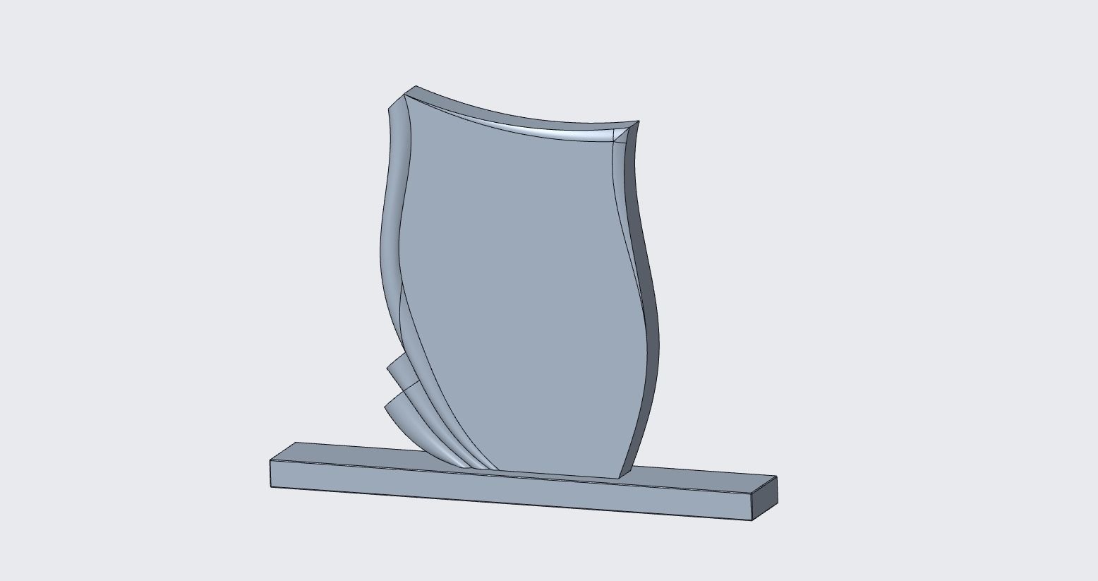 Headstone 28 - real dimensions 3D model_2