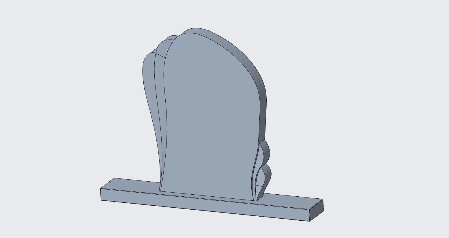 Headstone 26 - real dimensions 3D model_2
