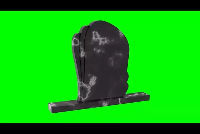 Headstone 26 - real dimensions 3D model Headstone 26 - real dimensions 3D model