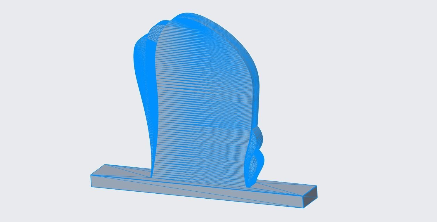 Headstone 26 - real dimensions 3D model_3