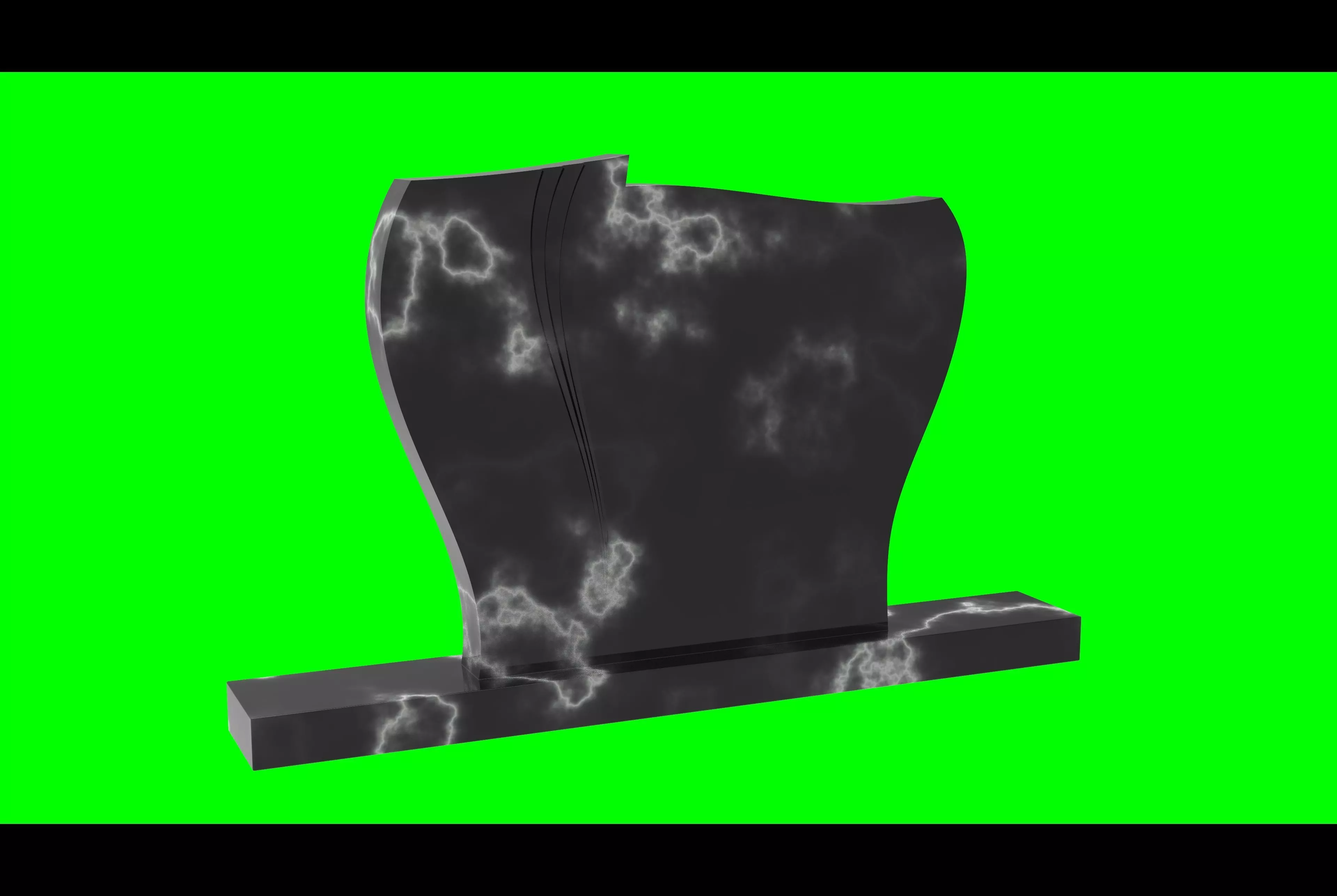 Headstone 22 - real dimensions 3D model_0