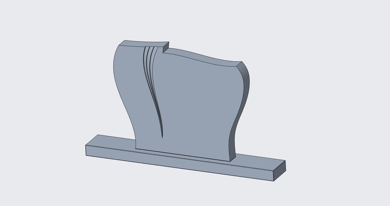 Headstone 22 - real dimensions 3D model_2