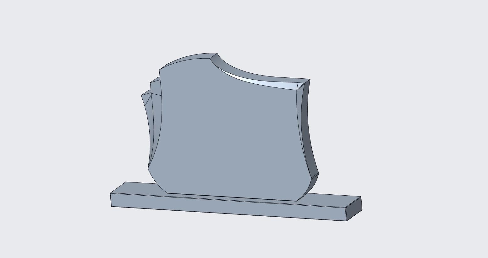 Headstone 21 - real dimensions 3D model_2