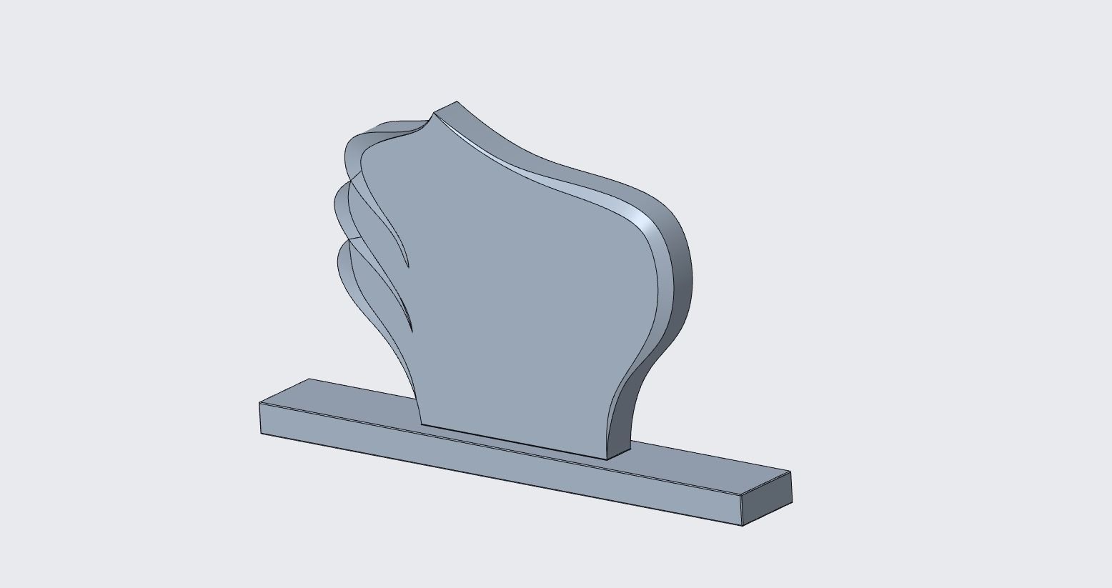Headstone 20 - real dimensions 3D model_2