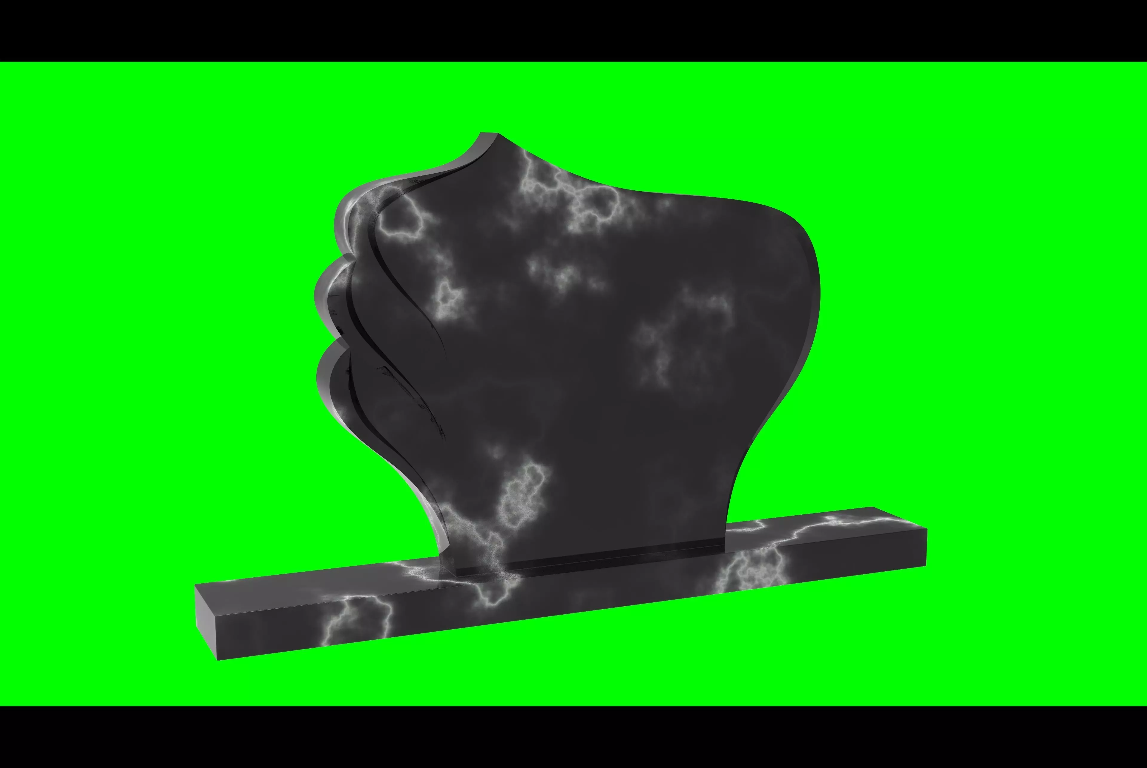 Headstone 20 - real dimensions 3D model_0