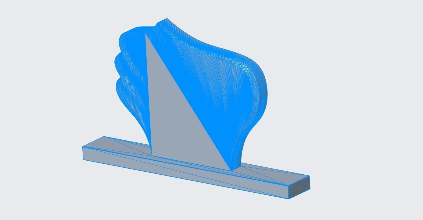 Headstone 20 - real dimensions 3D model_3