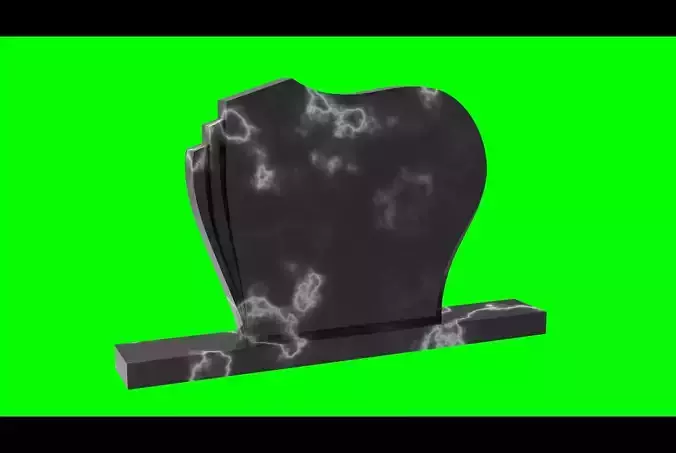 Headstone 18 - real dimensions 3D model