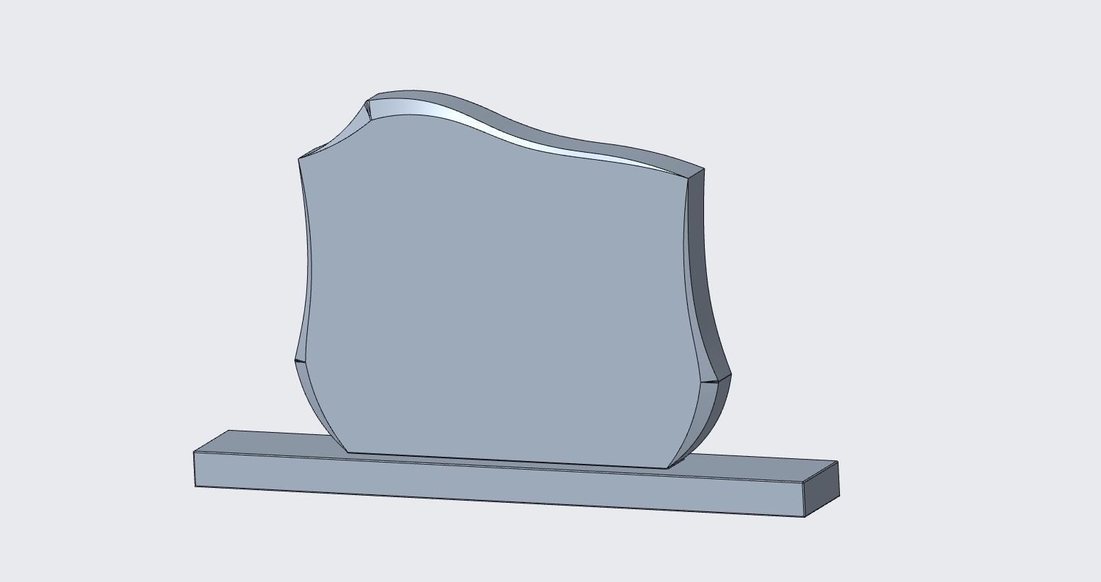 Headstone 17 - real dimensions 3D model_2