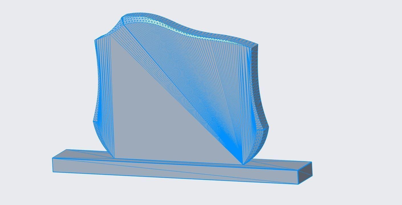 Headstone 17 - real dimensions 3D model_3