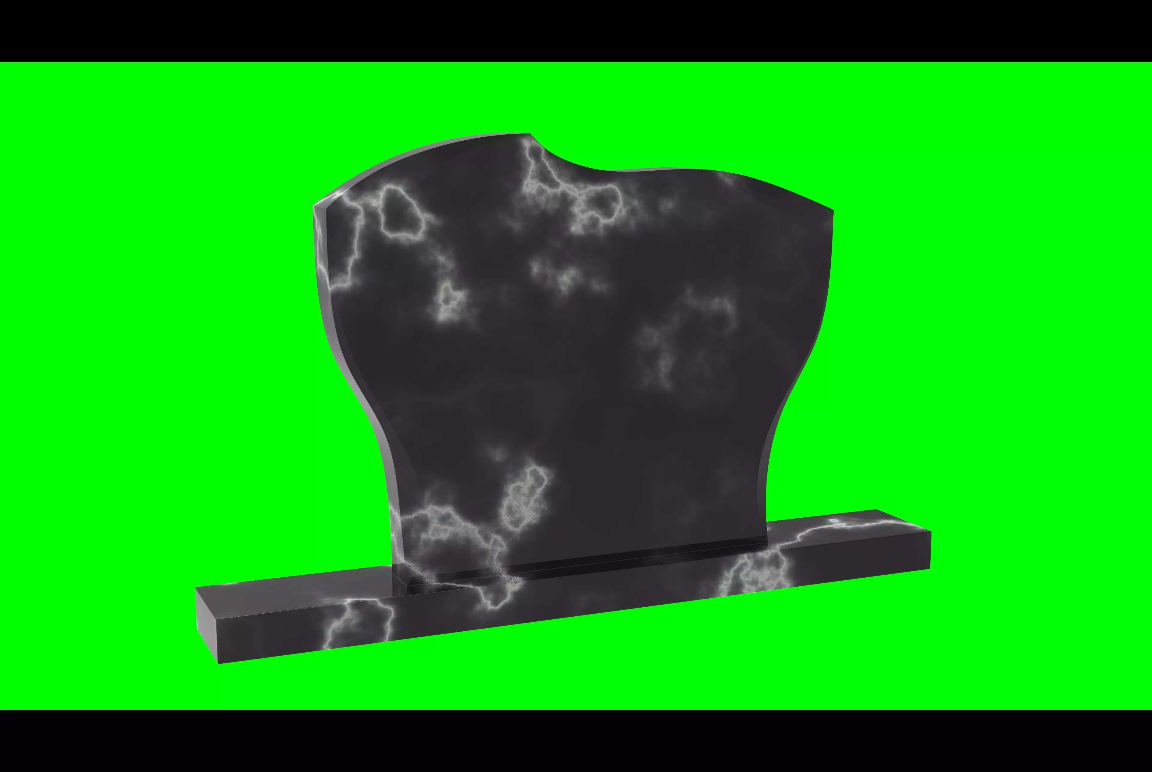 Headstone 16 - real dimensions 3D model_0