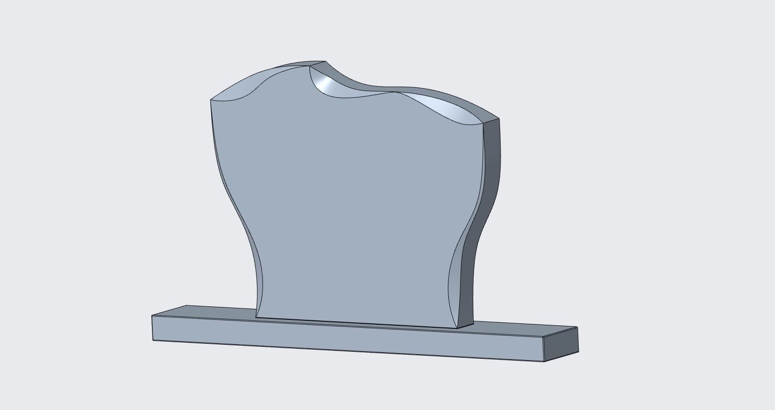 Headstone 16 - real dimensions 3D model_2